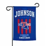 La Tech Garden Flag Custom Distressed Stripes Blue Best Selling