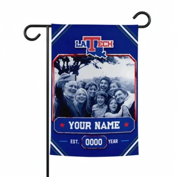 La Tech Garden Flag Custom Photo Frame Blue Best Selling