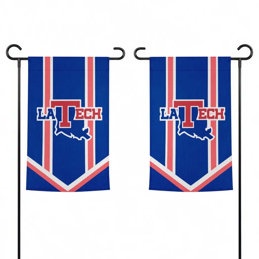 La Tech Garden Flag Customized Chevron Stripes Blue Fashion Forward La Tech Garden Flag Customized Chevron Stripes Blue Fashion Forward