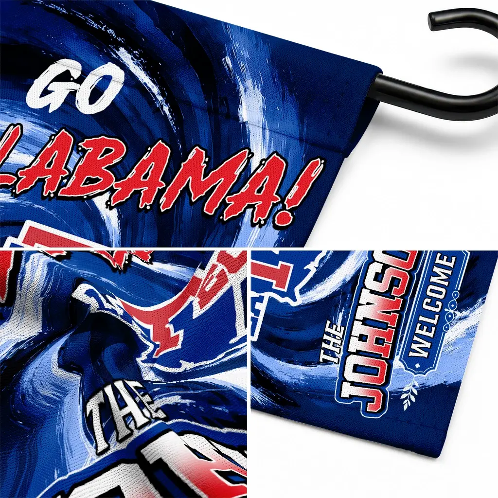 La Tech Garden Flag Personalized Swirl Vortex Blue Latest Model La Tech Garden Flag Personalized Swirl Vortex Blue Latest Model