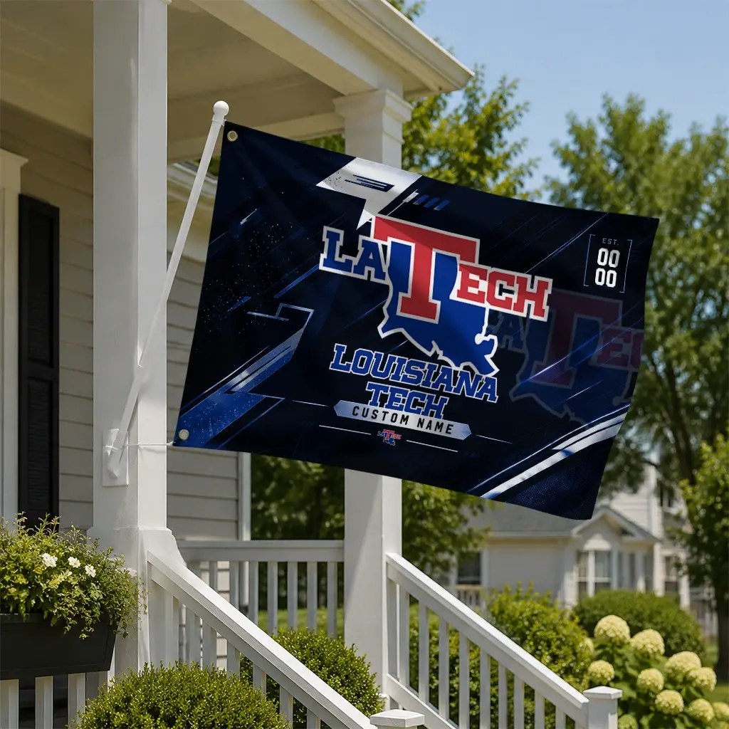 La Tech House Flag Custom Speed Slashes Blue New Arrival La Tech House Flag Custom Speed Slashes Blue New Arrival