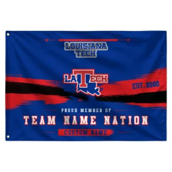 La Tech House Flag Customized Brushed Streaks Blue Best Selling