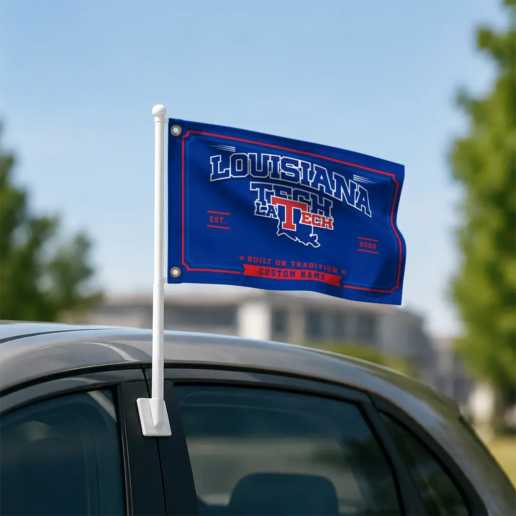 La Tech House Flag Customized Ornate Border Blue Latest Model La Tech House Flag Customized Ornate Border Blue Latest Model