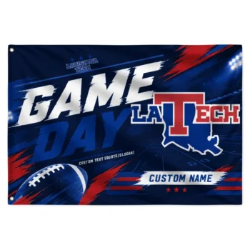La Tech House Flag Personalized Action Streaks Blue Best Selling