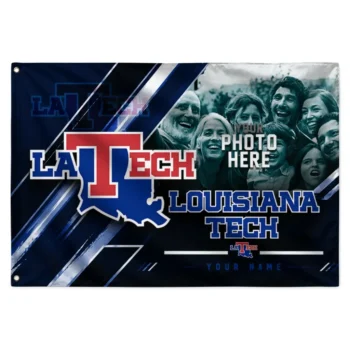 La Tech House Flag Personalized Diagonal Stripes Blue Best Selling