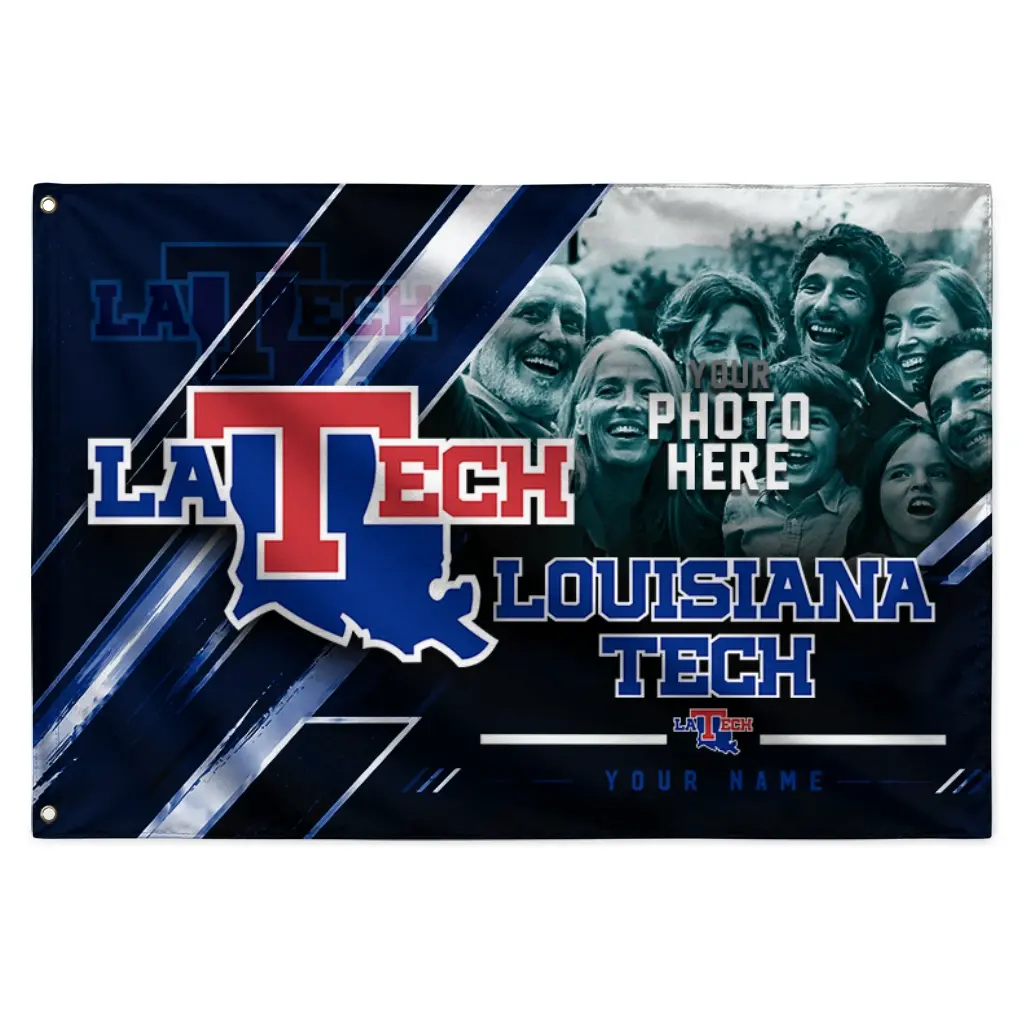 La Tech House Flag Personalized Diagonal Stripes Blue Best Selling La Tech House Flag Personalized Diagonal Stripes Blue Best Selling