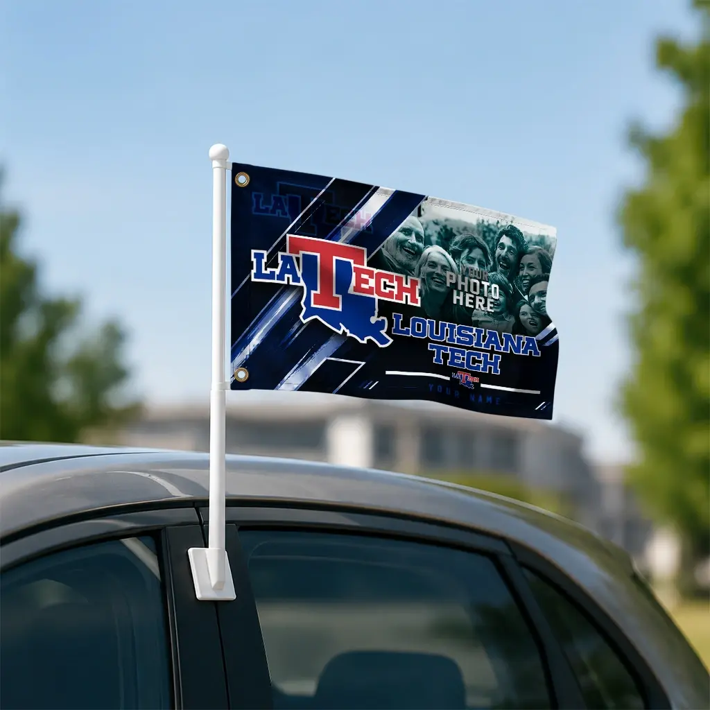 La Tech House Flag Personalized Diagonal Stripes Blue Latest Model La Tech House Flag Personalized Diagonal Stripes Blue Latest Model