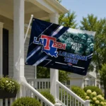La Tech House Flag Personalized Diagonal Stripes Blue Best Selling