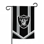 Las Vegas Raiders Garden Flag Custom Chevron Stripes Black Best Selling