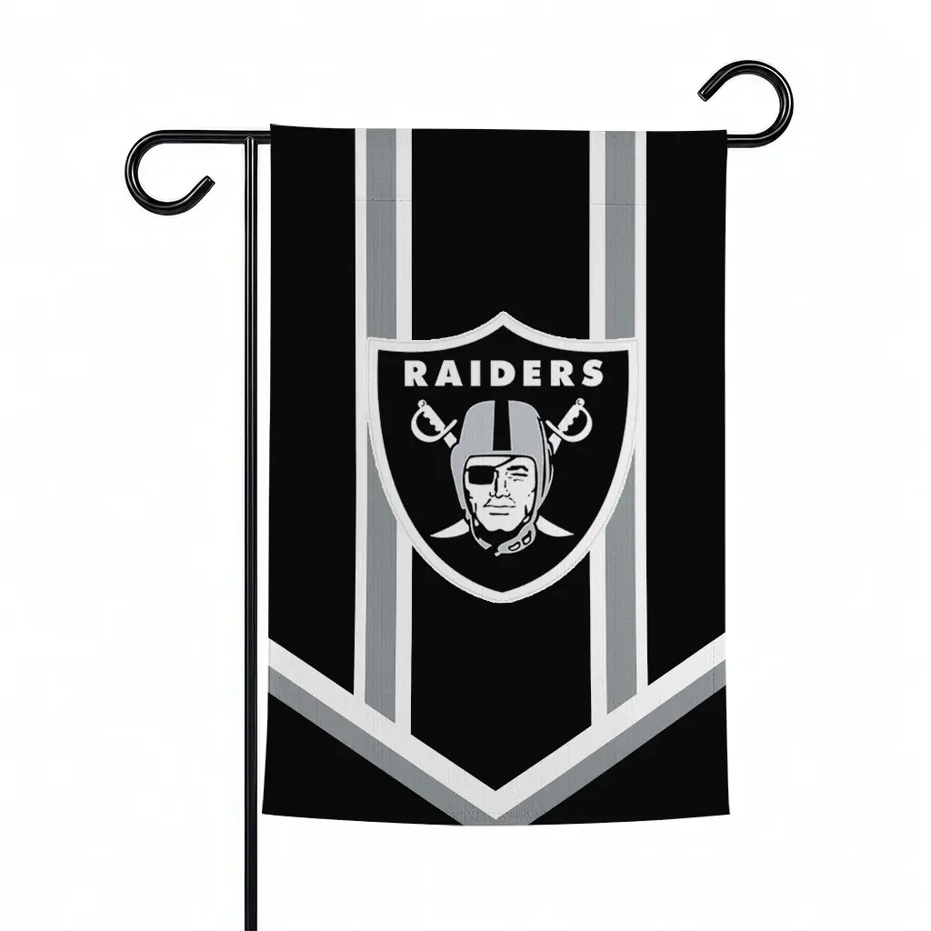 Las Vegas Raiders Garden Flag Custom Chevron Stripes Black Best Selling Las Vegas Raiders Garden Flag Custom Chevron Stripes Black Best Selling
