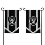 Las Vegas Raiders Garden Flag Custom Chevron Stripes Black Best Selling