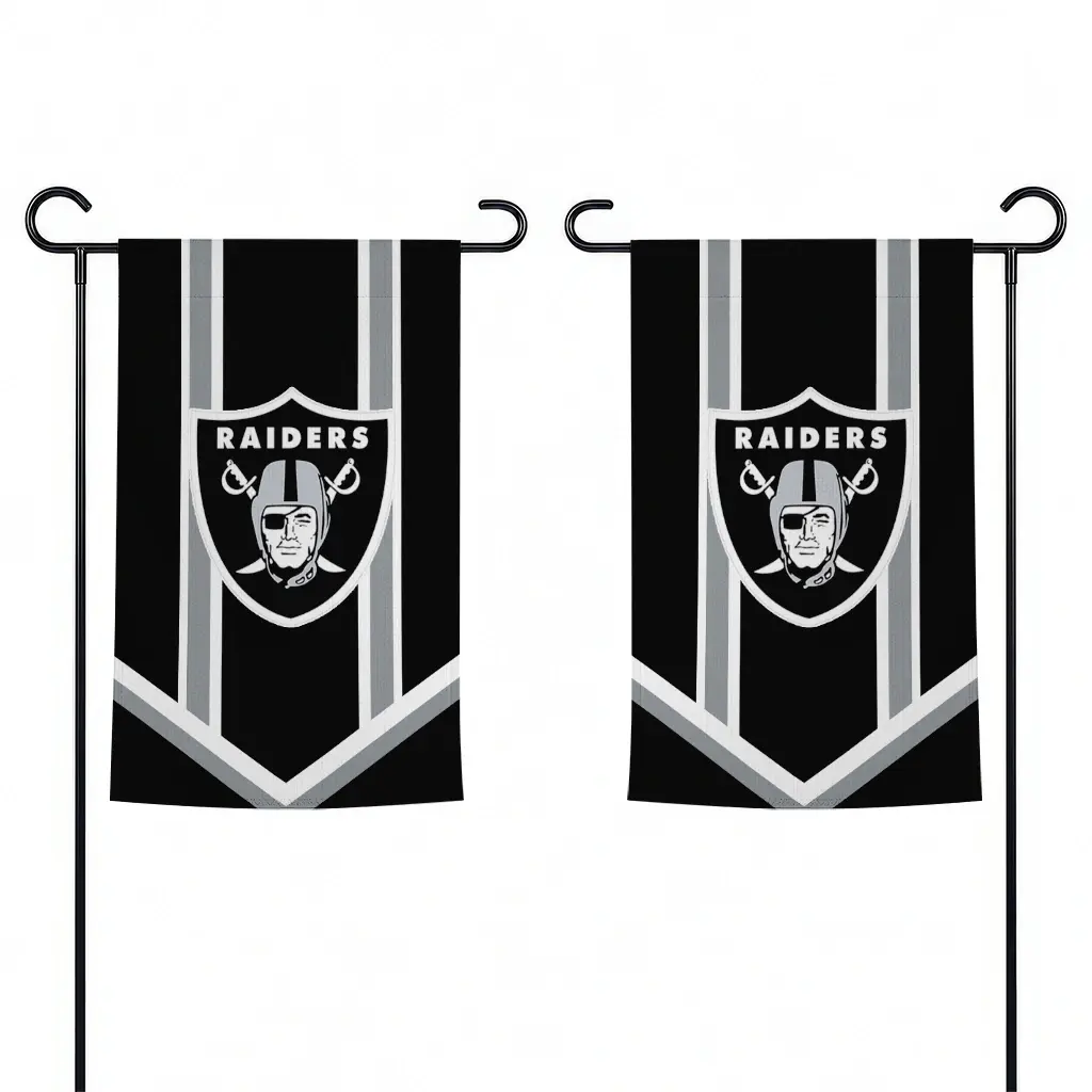 Las Vegas Raiders Garden Flag Custom Chevron Stripes Black Fashion Forward Las Vegas Raiders Garden Flag Custom Chevron Stripes Black Fashion Forward