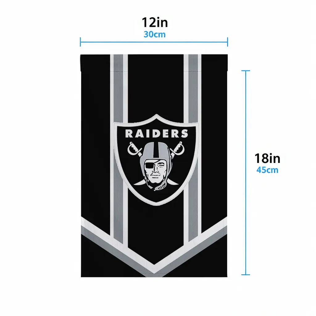 Las Vegas Raiders Garden Flag Custom Chevron Stripes Black High Quality Las Vegas Raiders Garden Flag Custom Chevron Stripes Black High Quality