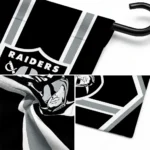 Las Vegas Raiders Garden Flag Custom Chevron Stripes Black Best Selling