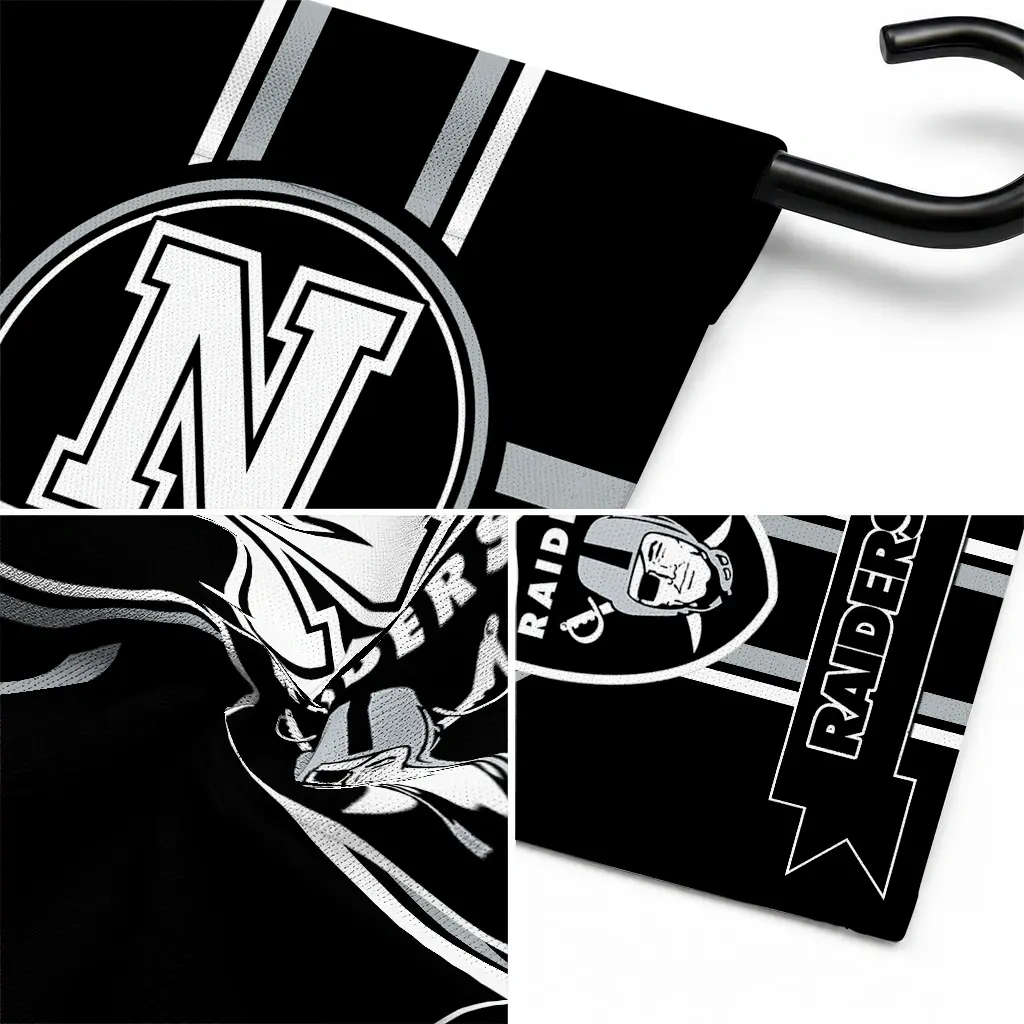 Las Vegas Raiders Garden Flag Custom Circle Medallion Black Latest Model Las Vegas Raiders Garden Flag Custom Circle Medallion Black Latest Model