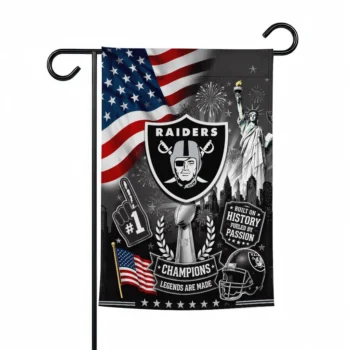 Las Vegas Raiders Garden Flag - Custom Icon Collage Black