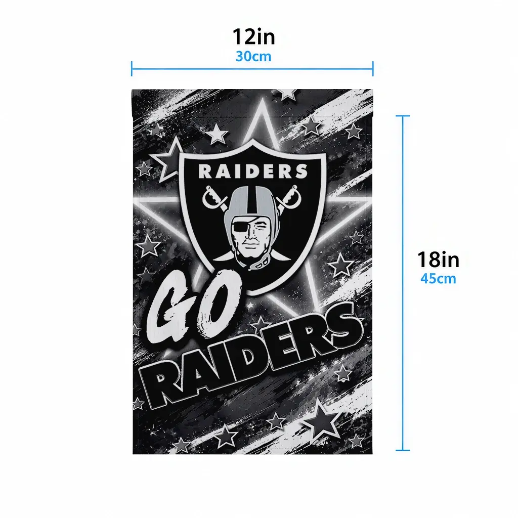 Las Vegas Raiders Garden Flag Customized Glowing Star Black High Quality Las Vegas Raiders Garden Flag Customized Glowing Star Black High Quality