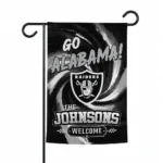 Las Vegas Raiders Garden Flag Customized Swirl Vortex Black Best Selling