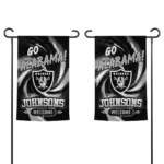 Las Vegas Raiders Garden Flag Customized Swirl Vortex Black Best Selling