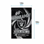 Las Vegas Raiders Garden Flag Customized Swirl Vortex Black Best Selling