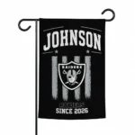 Las Vegas Raiders Garden Flag Personalized Distressed Stripes Black Best Selling