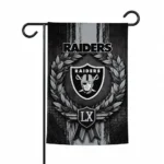 Las Vegas Raiders Garden Flag Personalized Laurel Wreath Black Best Selling