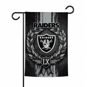 Las Vegas Raiders Garden Flag Personalized Laurel Wreath Black Best Selling