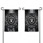 Las Vegas Raiders Garden Flag Personalized Laurel Wreath Black Best Selling