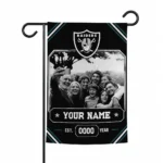 Las Vegas Raiders Garden Flag - Personalized Photo Frame Black
