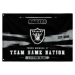 Las Vegas Raiders House Flag Custom Brushed Streaks Black Best Selling