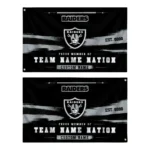 Las Vegas Raiders House Flag Custom Brushed Streaks Black Best Selling