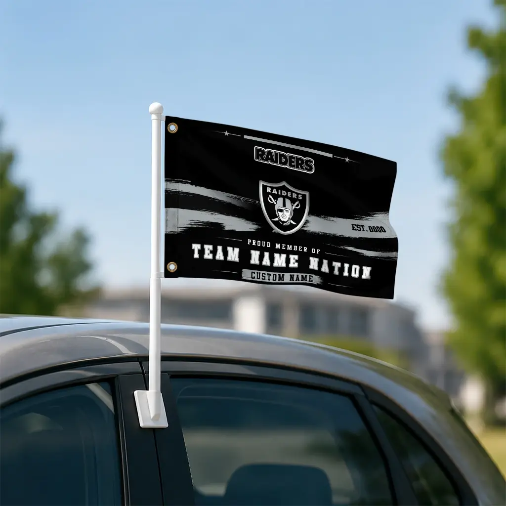 Las Vegas Raiders House Flag Custom Brushed Streaks Black Latest Model Las Vegas Raiders House Flag Custom Brushed Streaks Black Latest Model