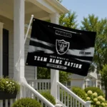 Las Vegas Raiders House Flag Custom Brushed Streaks Black Best Selling