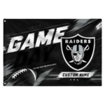 Las Vegas Raiders House Flag Customized Action Streaks Black Best Selling
