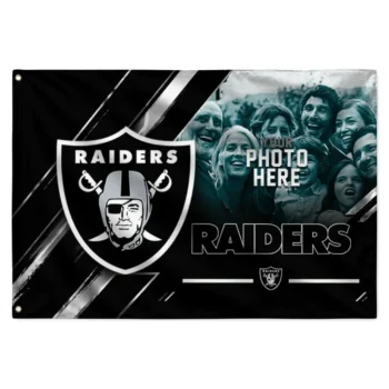 Las Vegas Raiders House Flag Customized Diagonal Stripes Black Best Selling