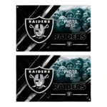 Las Vegas Raiders House Flag Customized Diagonal Stripes Black Best Selling