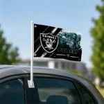 Las Vegas Raiders House Flag Customized Diagonal Stripes Black Best Selling