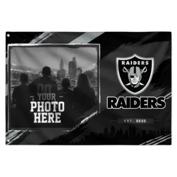 Las Vegas Raiders House Flag Personalized Framed Photo Black Best Selling