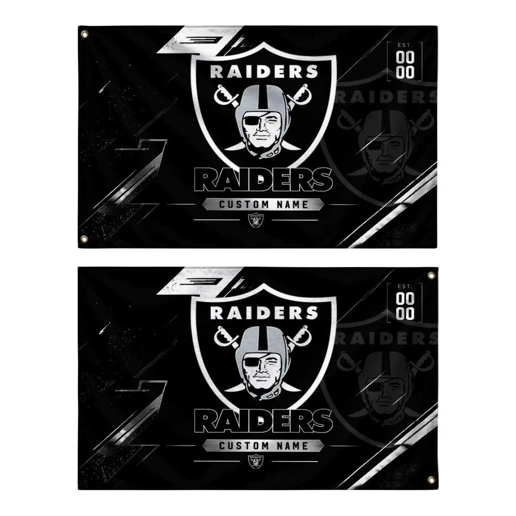 Las Vegas Raiders House Flag Personalized Speed Slashes Black Fashion Forward Las Vegas Raiders House Flag Personalized Speed Slashes Black Fashion Forward