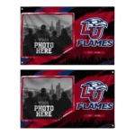Liberty Flames House Flag Custom Framed Photo Red Black Best Selling