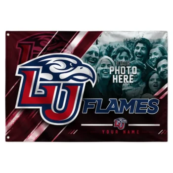 Liberty Flames House Flag Personalized Diagonal Stripes Red Best Selling