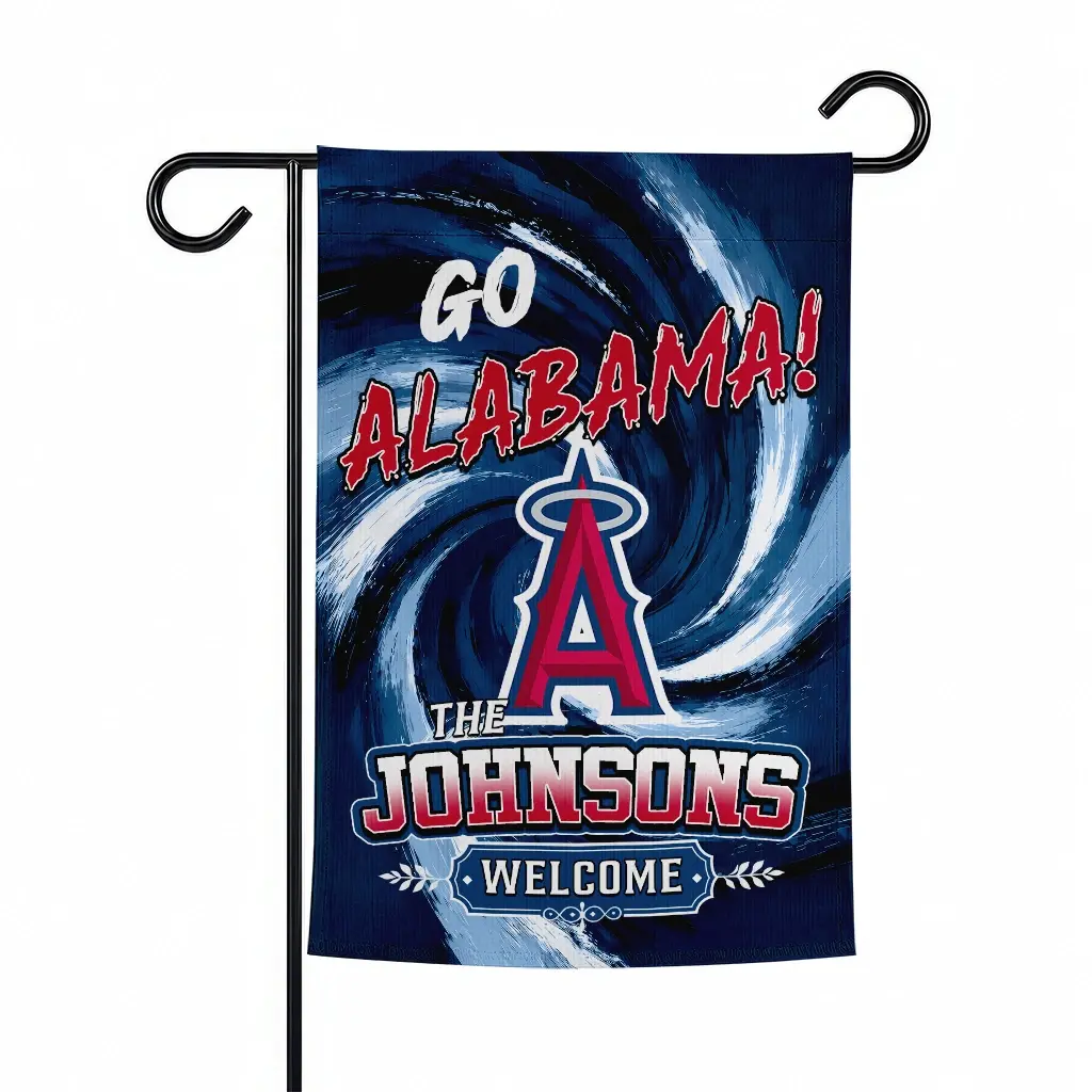 Los Angeles Angels Garden Flag Custom Swirl Vortex Blue Best Selling Los Angeles Angels Garden Flag Custom Swirl Vortex Blue Best Selling