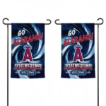 Los Angeles Angels Garden Flag Custom Swirl Vortex Blue Best Selling