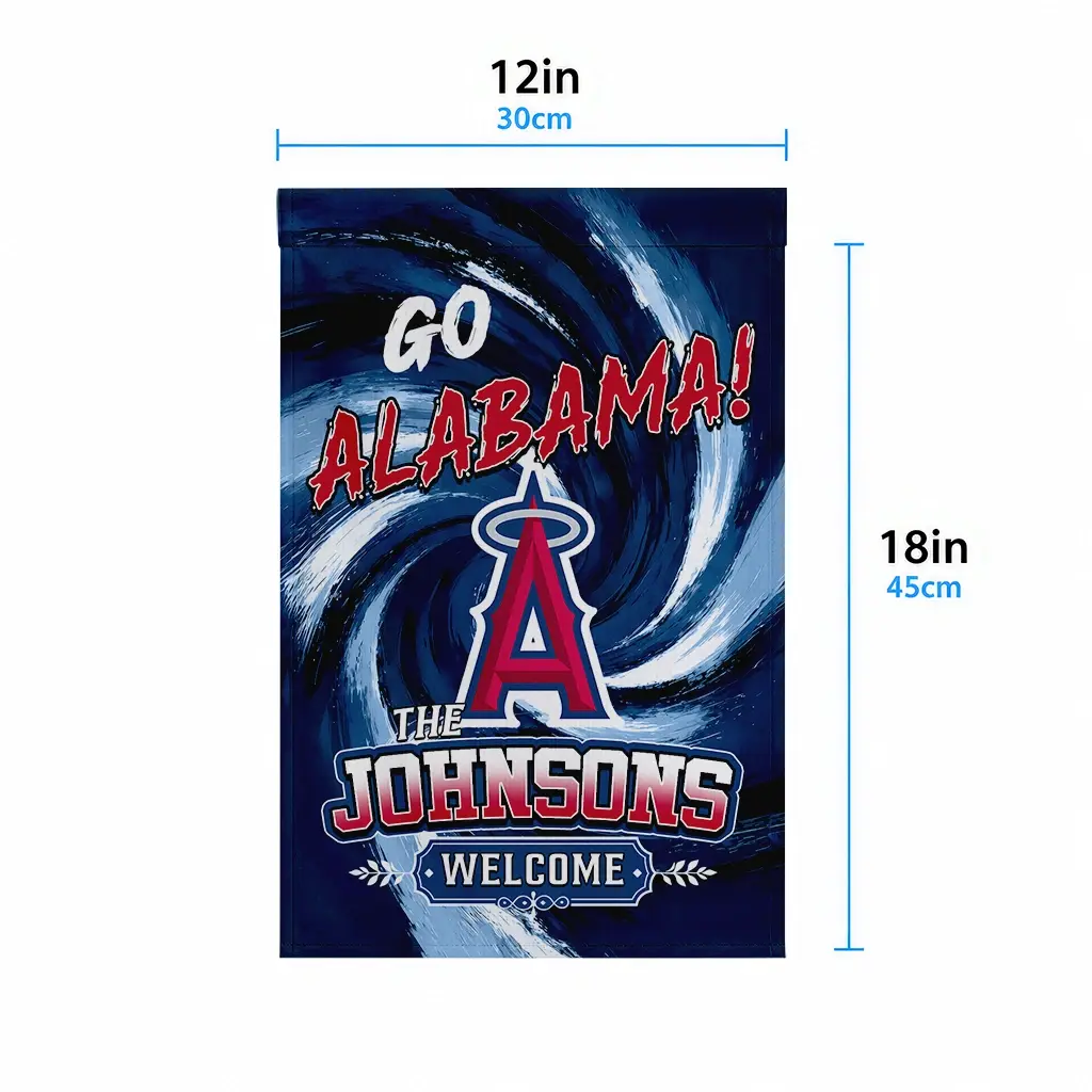 Los Angeles Angels Garden Flag Custom Swirl Vortex Blue High Quality Los Angeles Angels Garden Flag Custom Swirl Vortex Blue High Quality