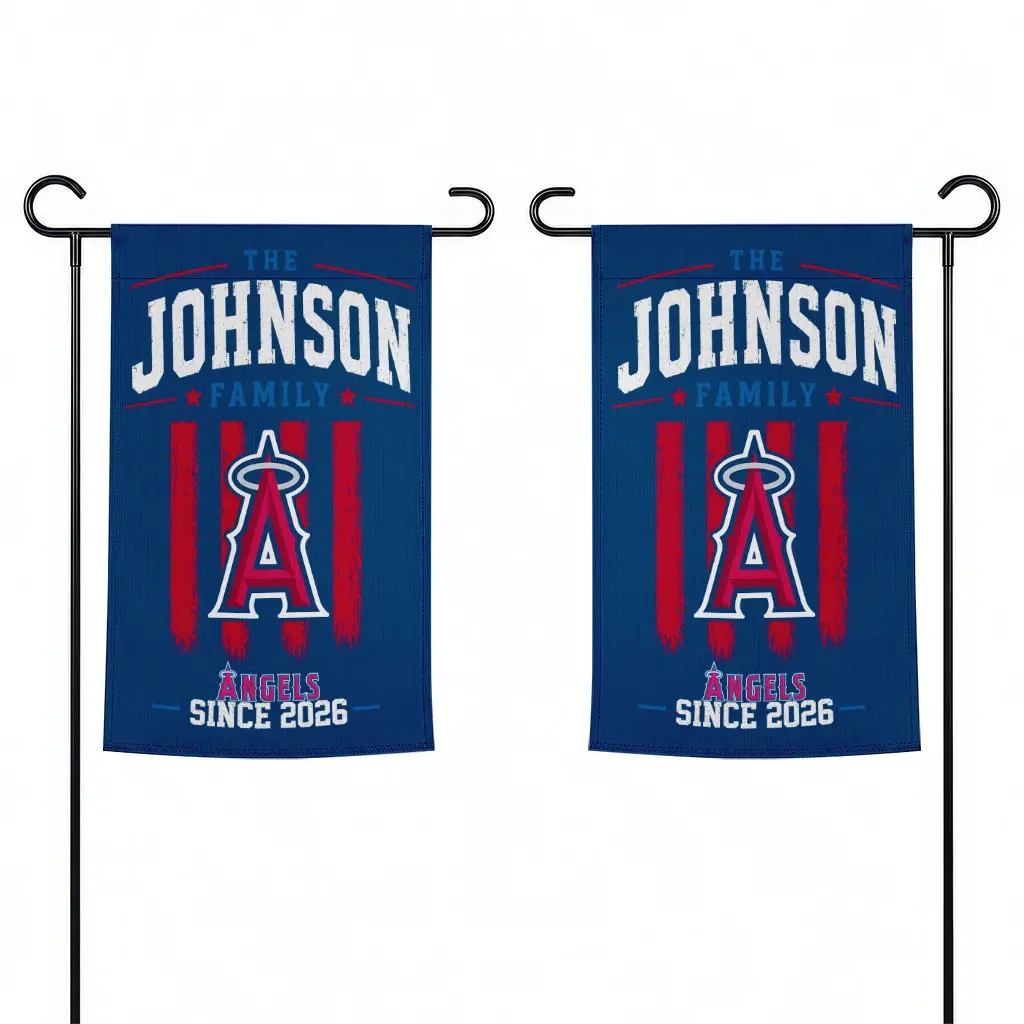 Los Angeles Angels Garden Flag Customized Distressed Stripes Blue Fashion Forward Los Angeles Angels Garden Flag Customized Distressed Stripes Blue Fashion Forward