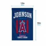 Los Angeles Angels Garden Flag Customized Distressed Stripes Blue Best Selling
