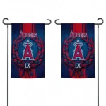 Los Angeles Angels Garden Flag Customized Laurel Wreath Blue Best Selling