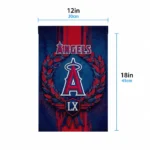 Los Angeles Angels Garden Flag Customized Laurel Wreath Blue Best Selling