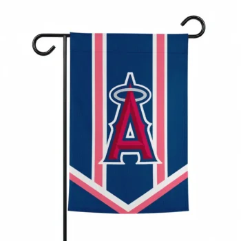Los Angeles Angels Garden Flag Personalized Chevron Stripes Blue Best Selling