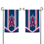 Los Angeles Angels Garden Flag Personalized Chevron Stripes Blue Best Selling